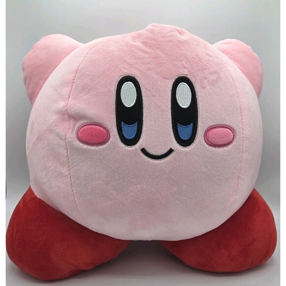 Kirby Nintendo Plush 12” Plush Backpack by Bioworld Pink Straps Bag - New NWT - Picture 1 of 4
